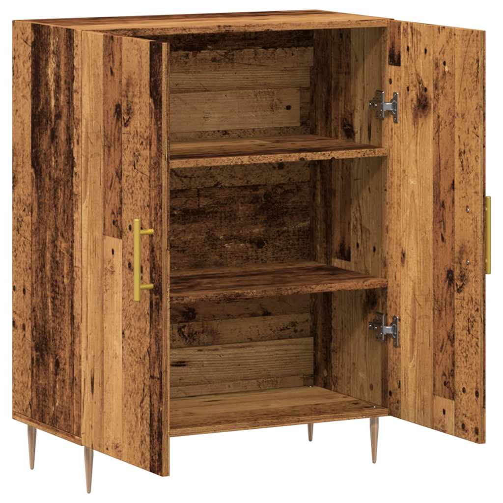 skænk 69,5x34x90 cm konstrueret træ antikt trælook