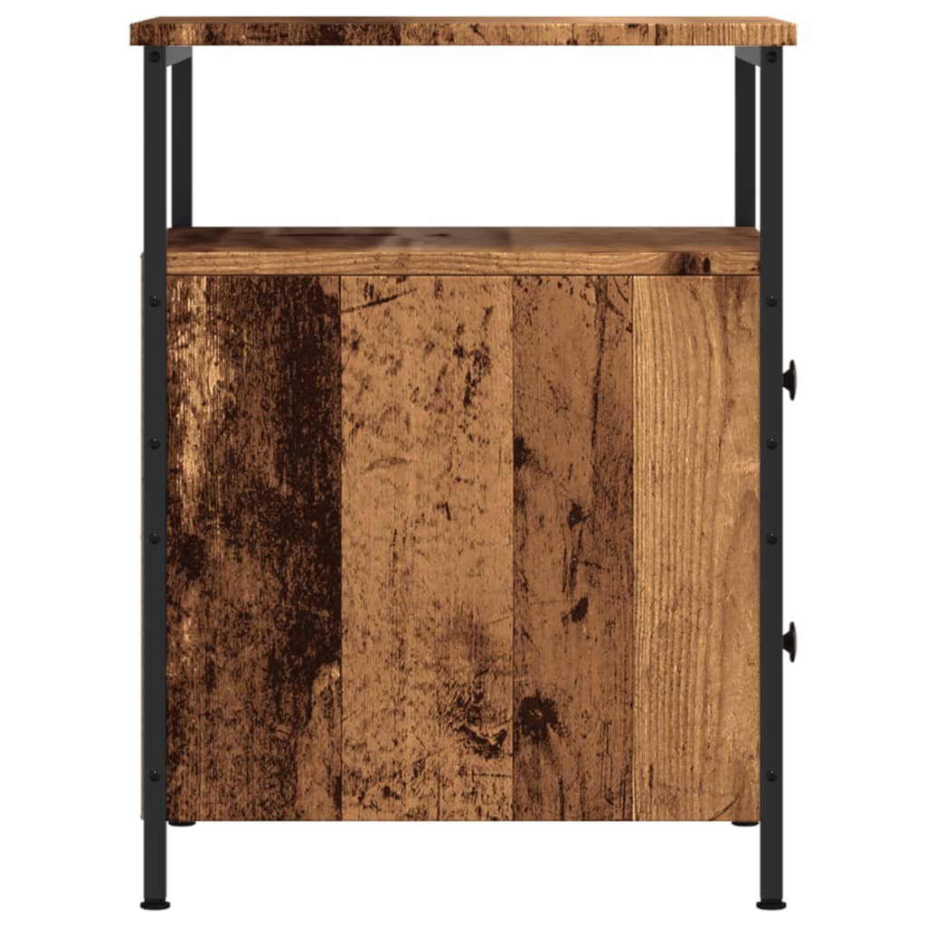 sengeborde 2 stk. 44x45x60 cm konstrueret træ antikt trælook - Flotthjem