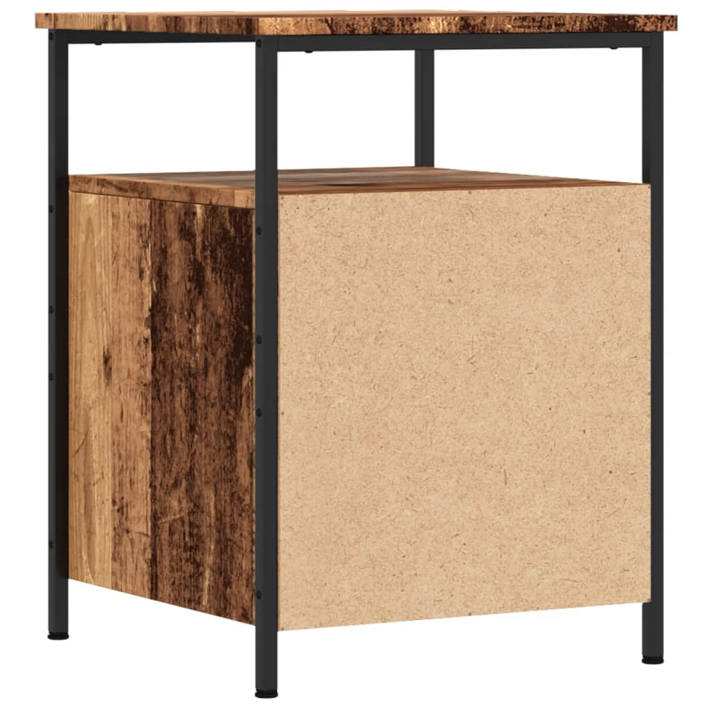 sengeborde 2 stk. 44x45x60 cm konstrueret træ antikt trælook - Flotthjem