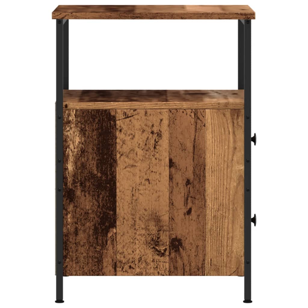 sengeborde 2 stk. 34x35,5x50 cm konstrueret træ antikt trælook - Flotthjem
