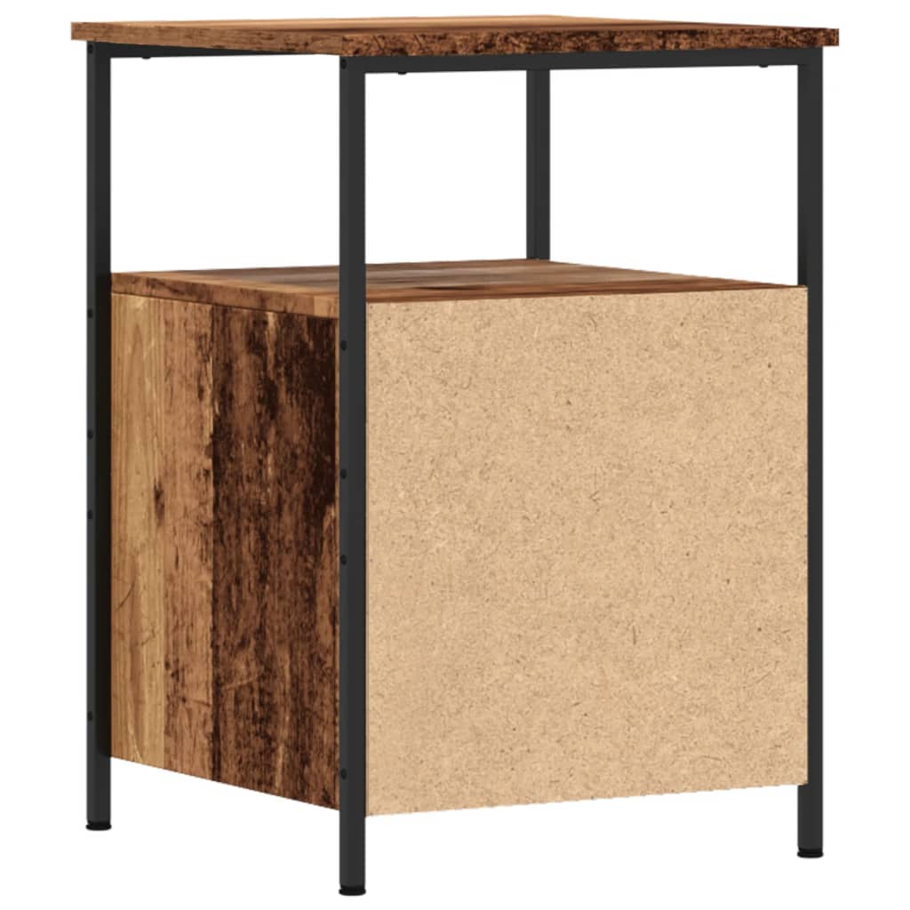 sengeborde 2 stk. 34x35,5x50 cm konstrueret træ antikt trælook - Flotthjem