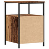 sengeborde 2 stk. 34x35,5x50 cm konstrueret træ antikt trælook - Flotthjem