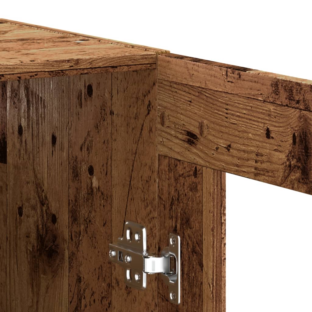 skænk 69,5x34x90 cm konstrueret træ antikt trælook