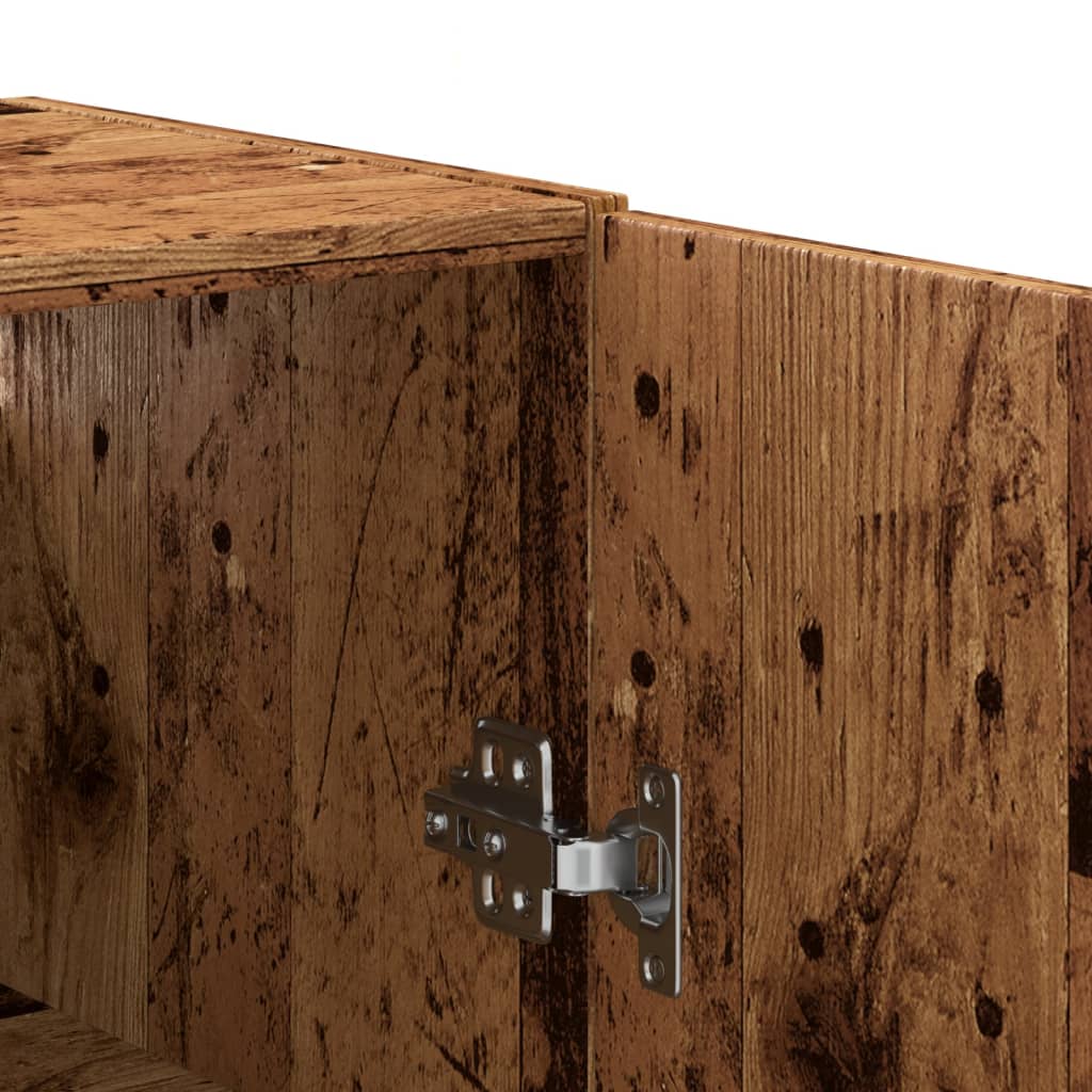 vægskab 69,5x34x90 cm konstrueret træ gammelt træ-look