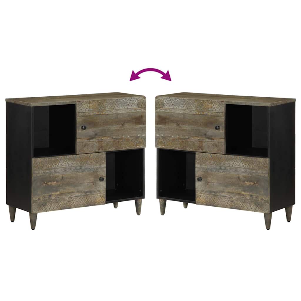 skænk 80x33x75 cm massivt mangotræ