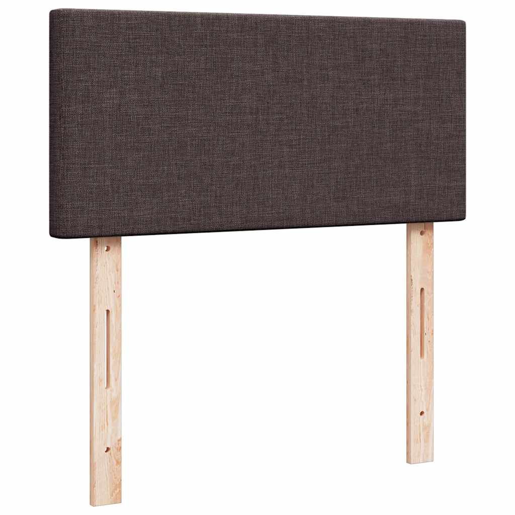 osmannisk sengeramme med madrasser 180x200 cm stof mørkebrun
