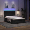 osmannisk sengeramme med madras 140x200 cm stof sort