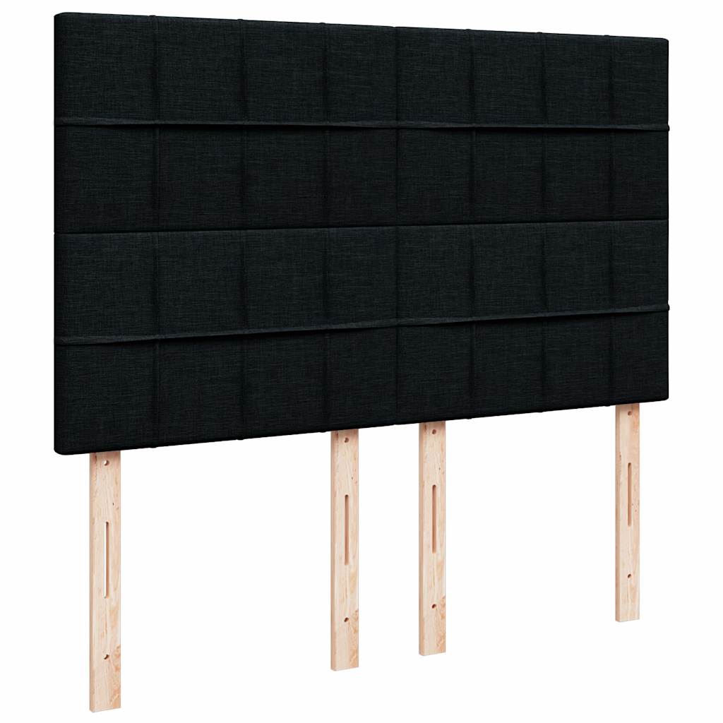 osmannisk sengeramme med madras 140x200 cm stof sort