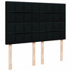 osmannisk sengeramme med madras 140x200 cm stof sort