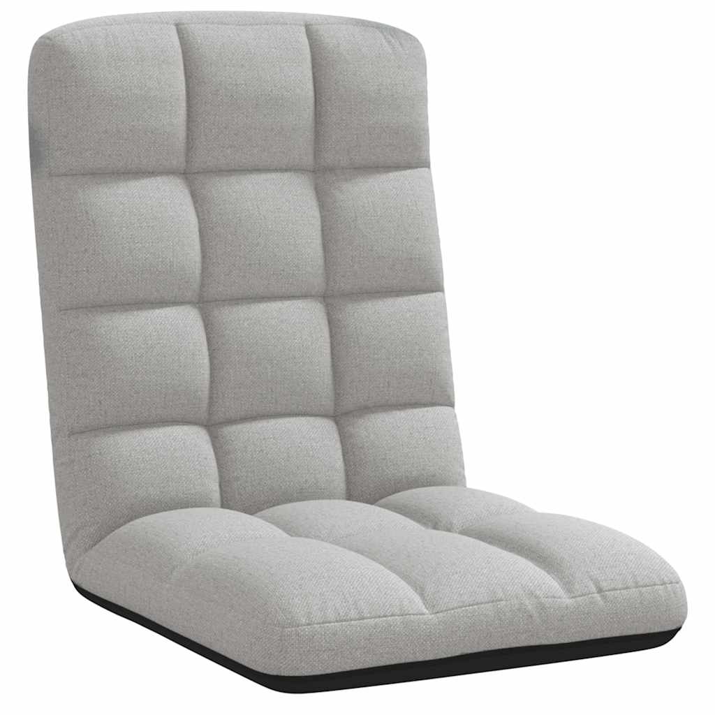 foldbar gulvstol 71x51x62 cm stof skygrå