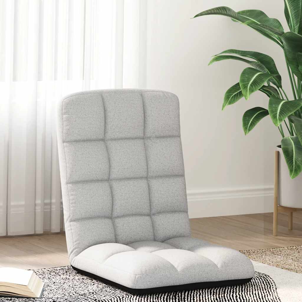 foldbar gulvstol 71x51x62 cm stof skygrå