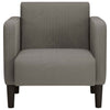 sofastol med armlæn 54 cm fløjlsstof lysegrå