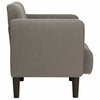 sofastol med armlæn 54 cm fløjlsstof lysegrå