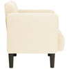 sofastol med armlæn 54 cm fløjlsstof cremefarvet