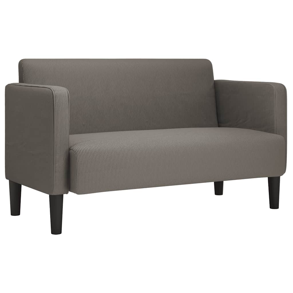 elskovssofa 109 cm fløjlsstof lysegrå