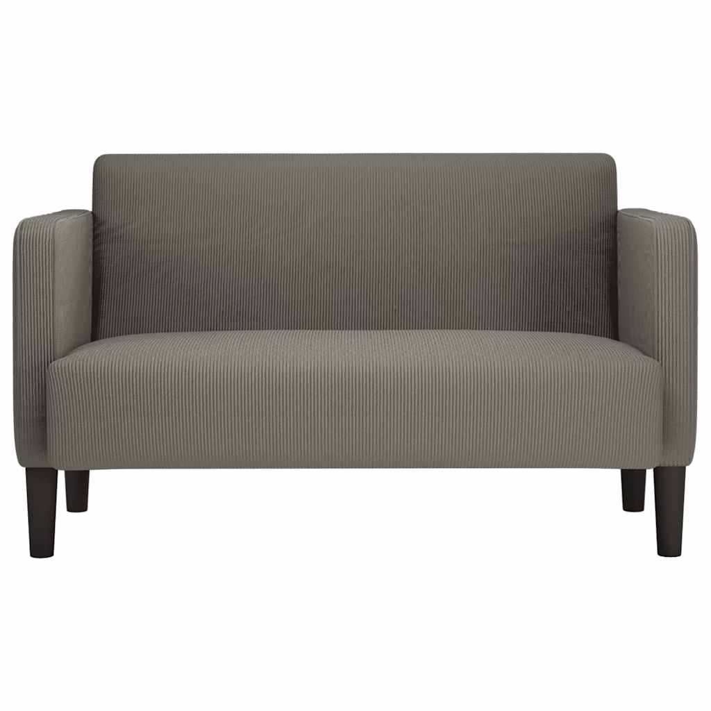 elskovssofa 109 cm fløjlsstof lysegrå