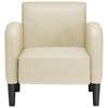 sofastol med armlæn 54 cm kunstlæder cremefarvet