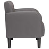 sofastol med armlæn 54 cm kunstlæder grå
