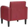 sofastol med armlæn 54 cm kunstlæder vinrød