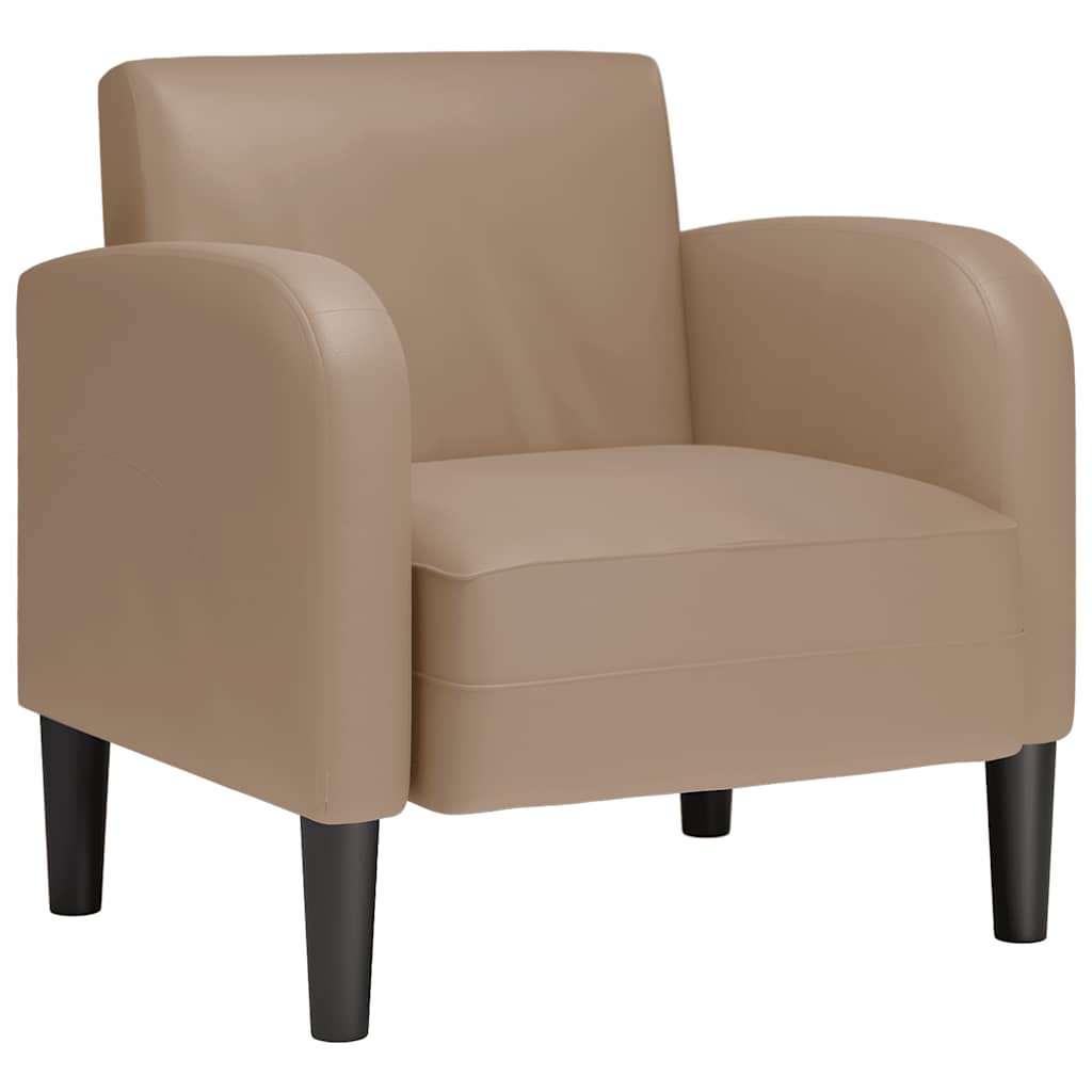 sofastol med armlæn 54 cm kunstlæder cappuccino