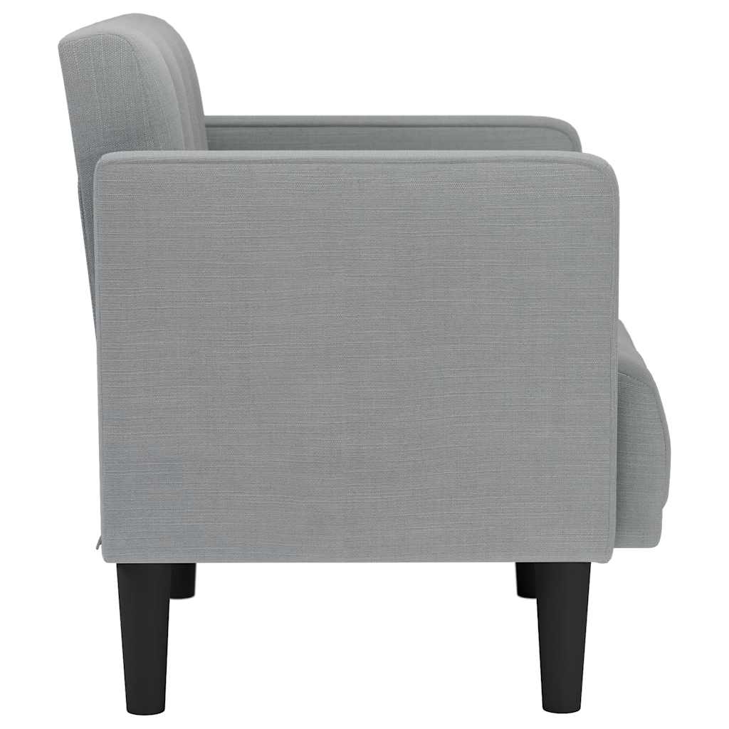 sofastol med armlæn 53 cm stof lysegrå