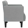 sofastol med armlæn 53 cm stof lysegrå