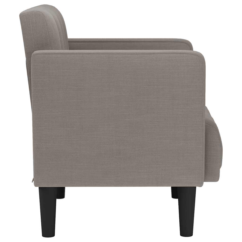 sofastol med armlæn 53 cm stof gråbrun