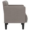 sofastol med armlæn 53 cm stof gråbrun