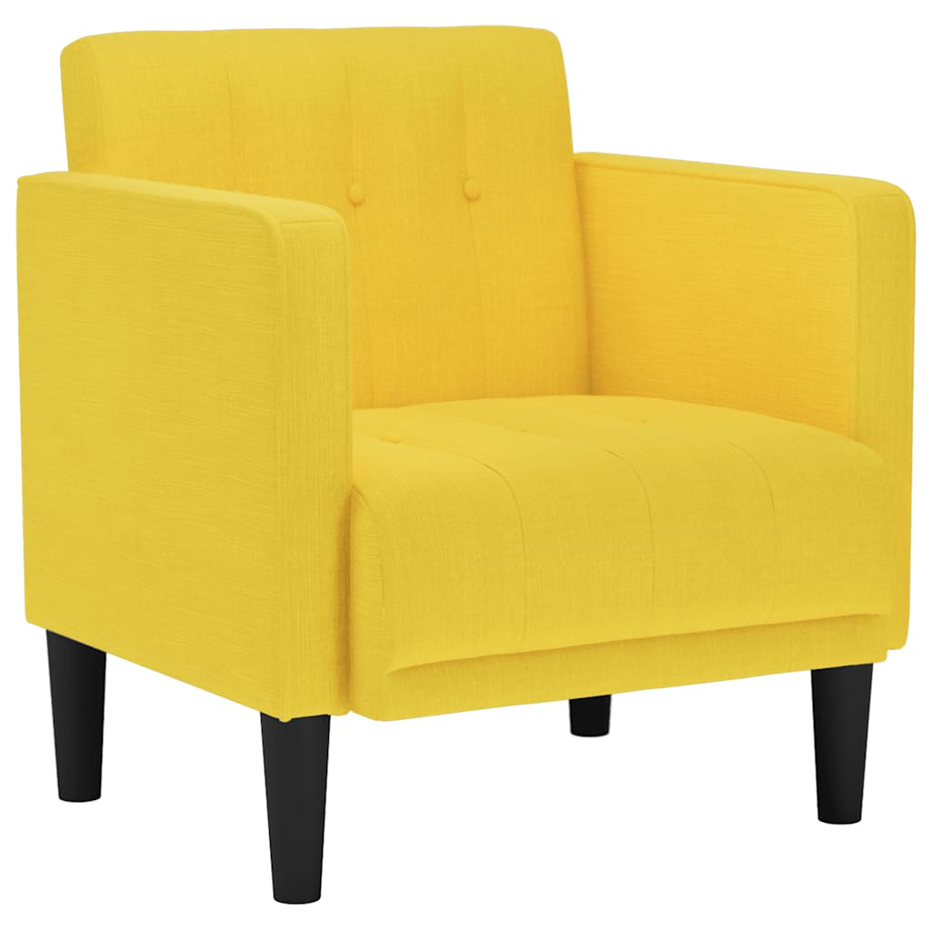 sofastol med armlæn 53 cm stof lysegul
