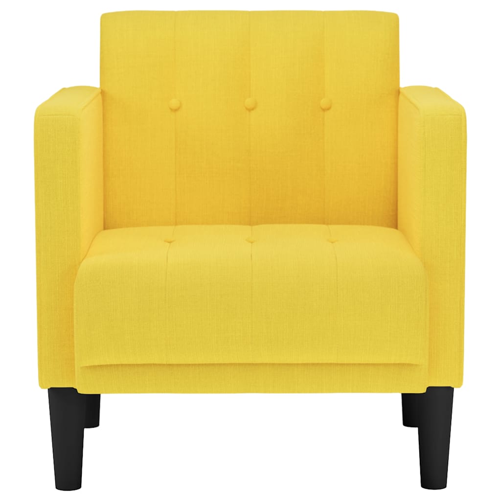 sofastol med armlæn 53 cm stof lysegul