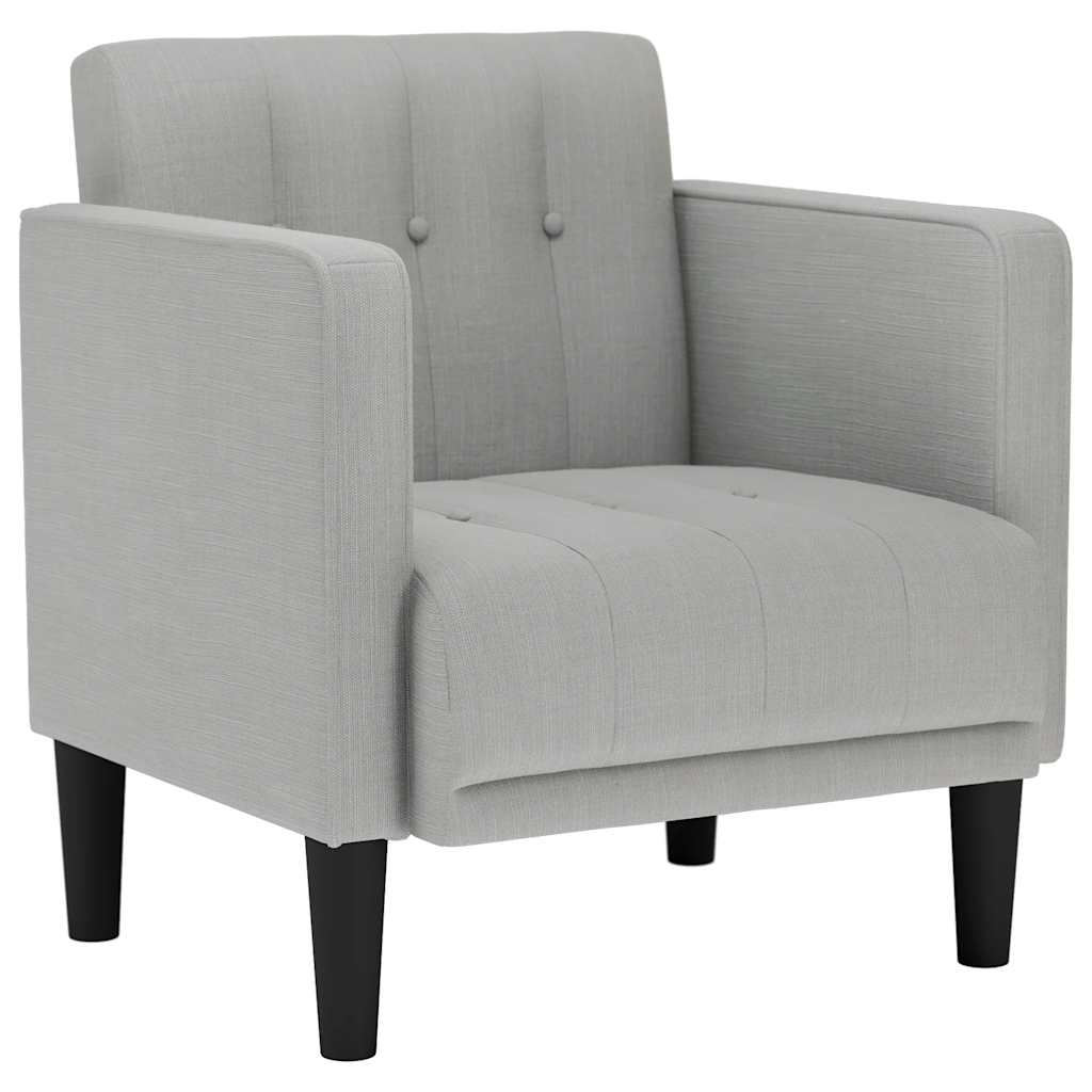 sofastol med armlæn 53 cm stof skygrå