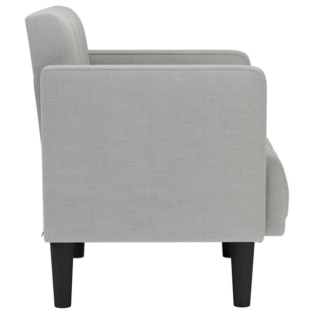 sofastol med armlæn 53 cm stof skygrå