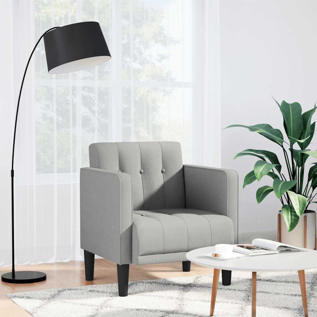 sofastol med armlæn 53 cm stof skygrå