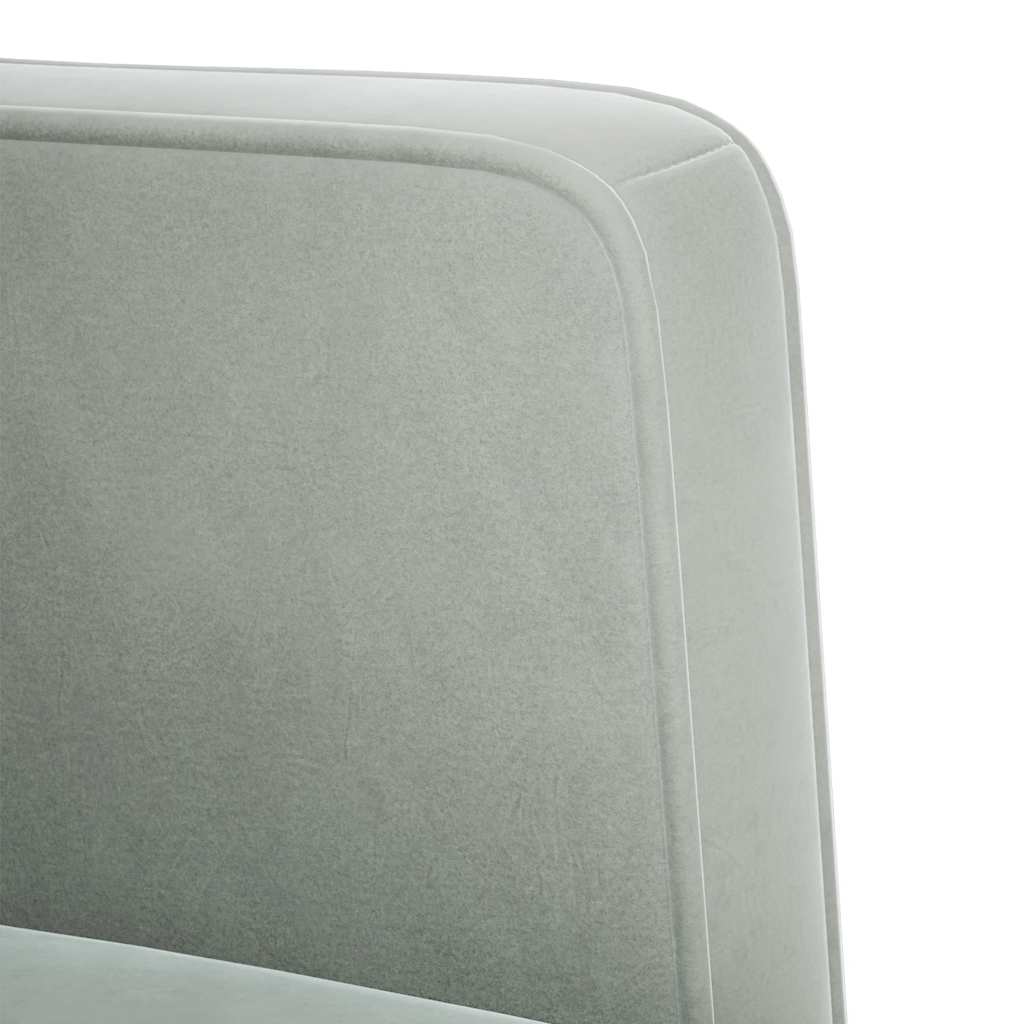 sofastol med armlæn 53 cm fløjl lysegrå