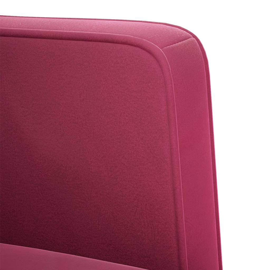 sofastol med armlæn 53 cm fløjl vinrød