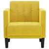 sofastol med armlæn 53 cm fløjl gul