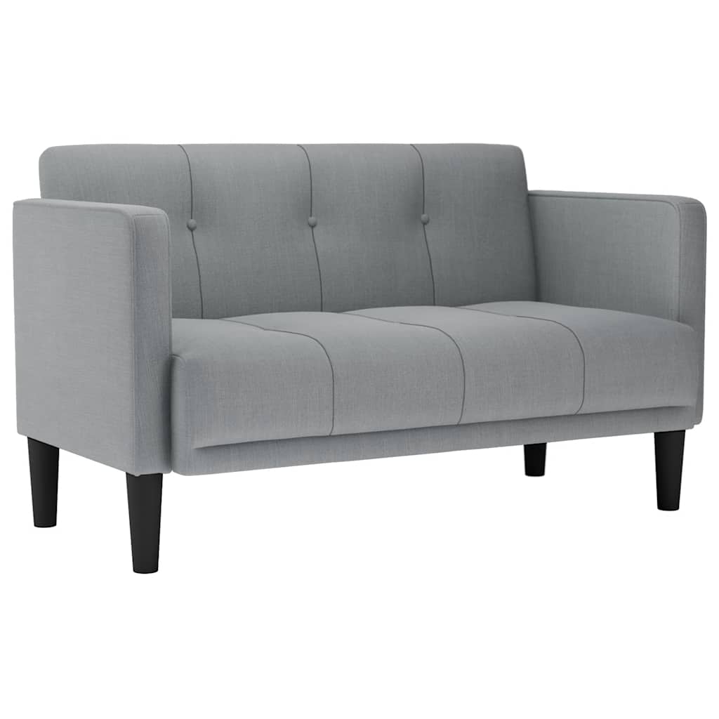 elskovssofa 111 cm stof lysegrå