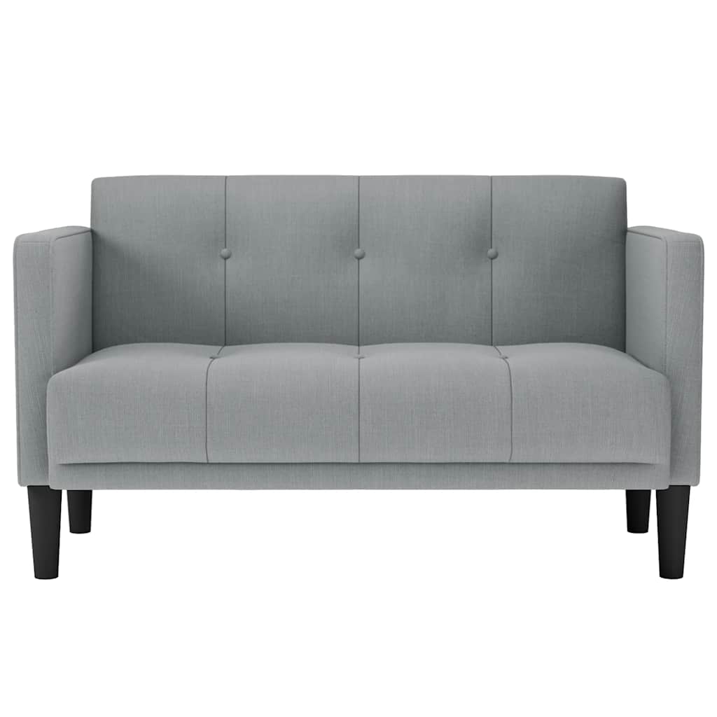 elskovssofa 111 cm stof lysegrå