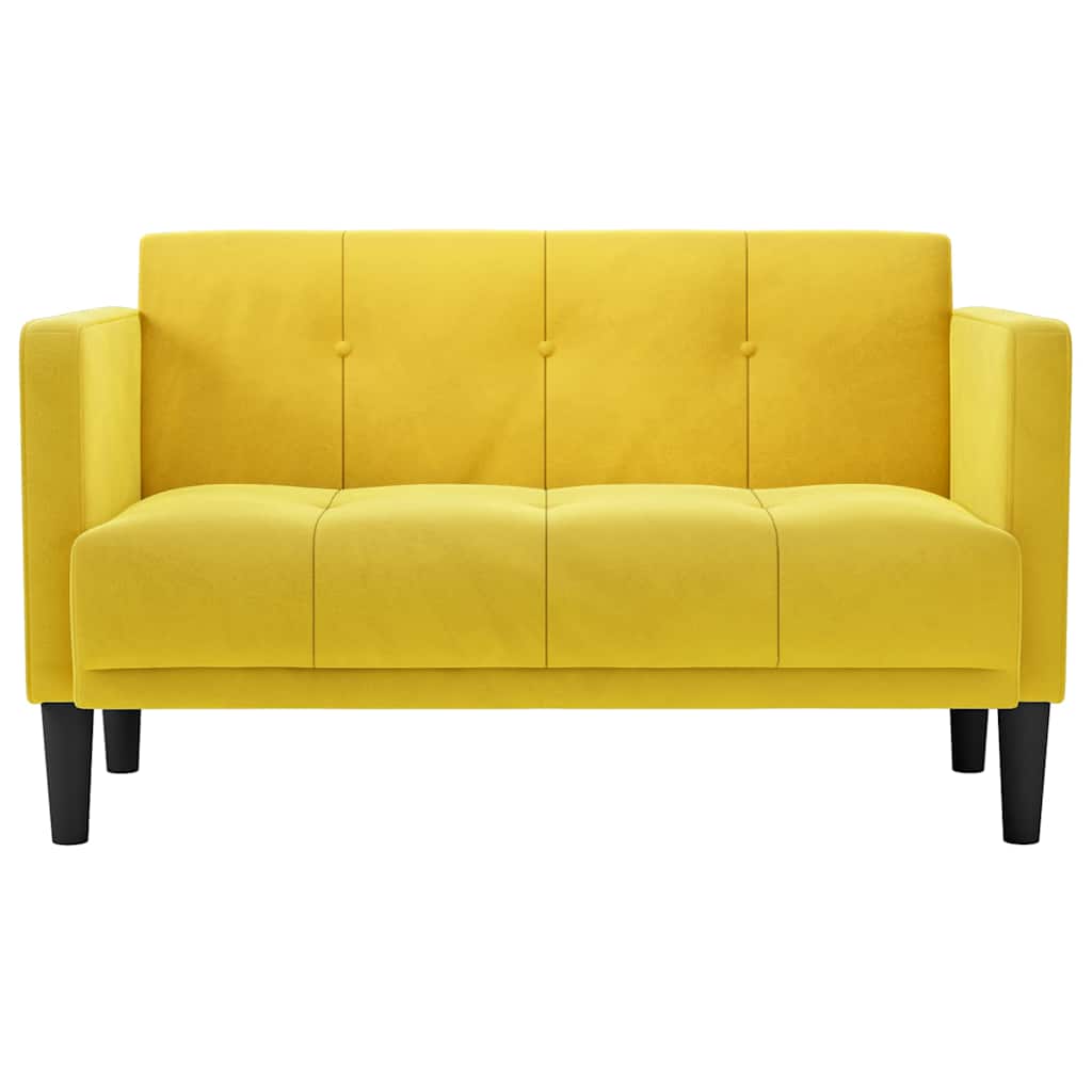elskovssofa 111 cm fløjl gul