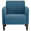 sofastol med armlæn 54 cm fløjl blå