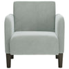 sofastol med armlæn 54 cm fløjl lysegrå