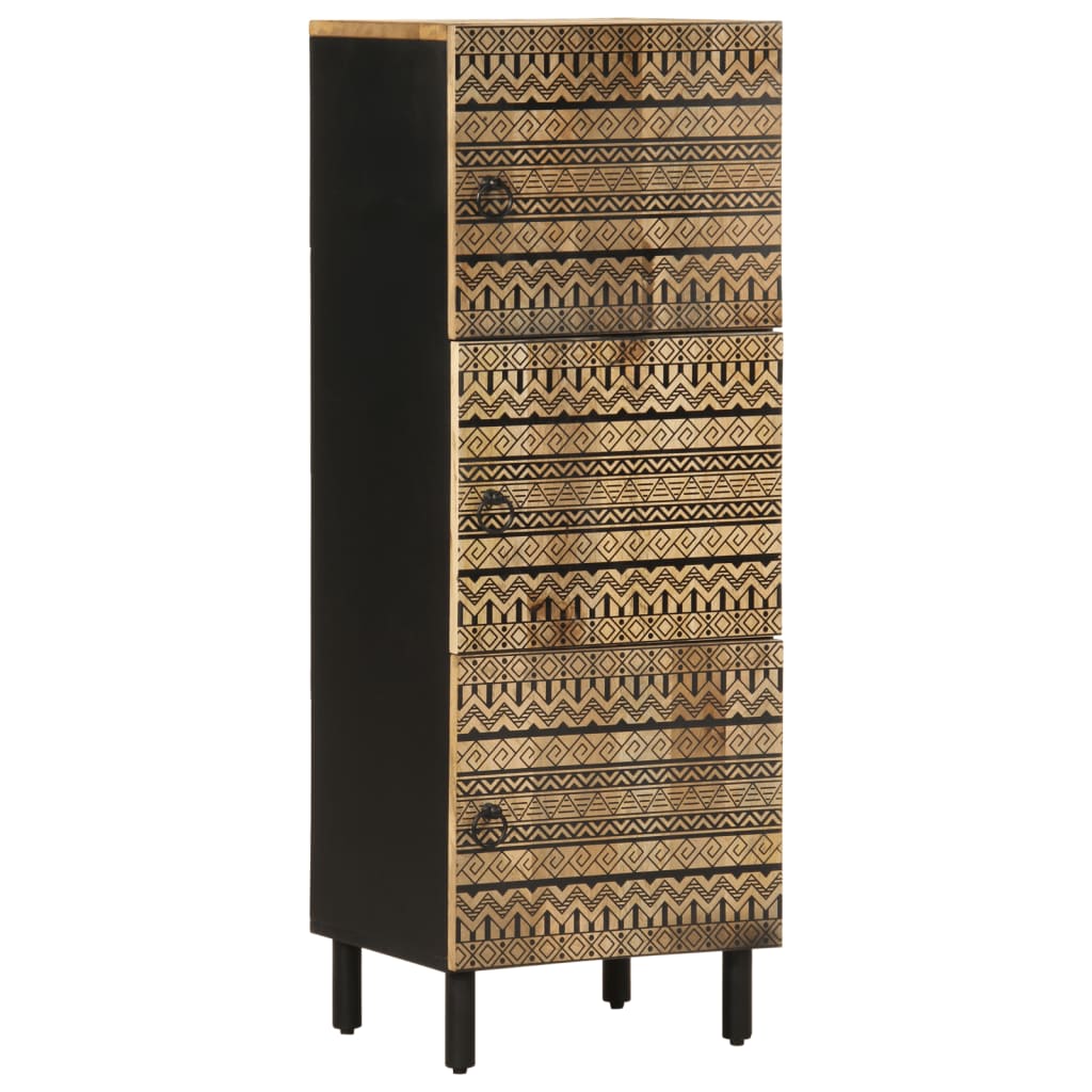 skænk 40x33,5x110 cm massivt ru mangotræ