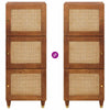 Høj skab Brun 40 x 33.5 x 110 cm Rattan og solid mango træ