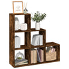bogreol/rumdeler 99x29x99cm 3 niveauer konstrueret træ røget eg