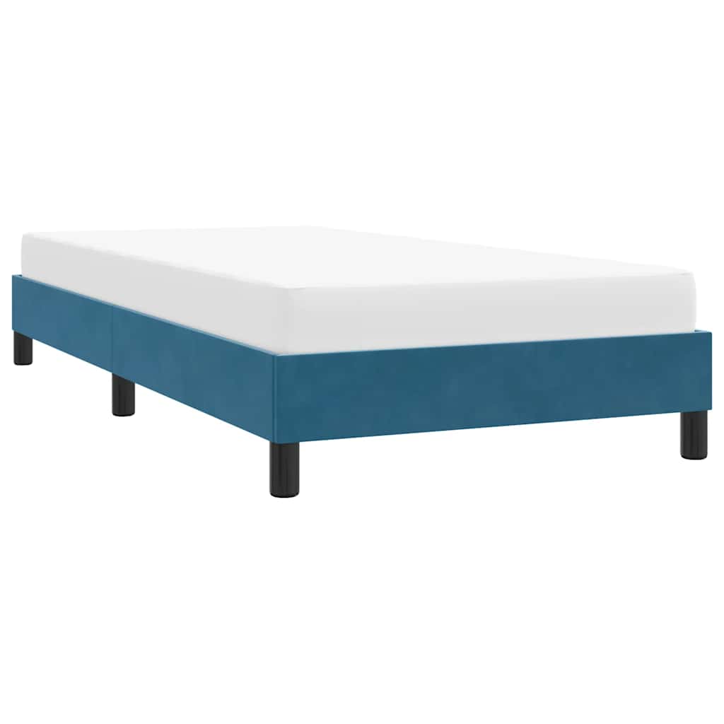 sengeramme uden madras 90x220 cm fløjl mørkeblå