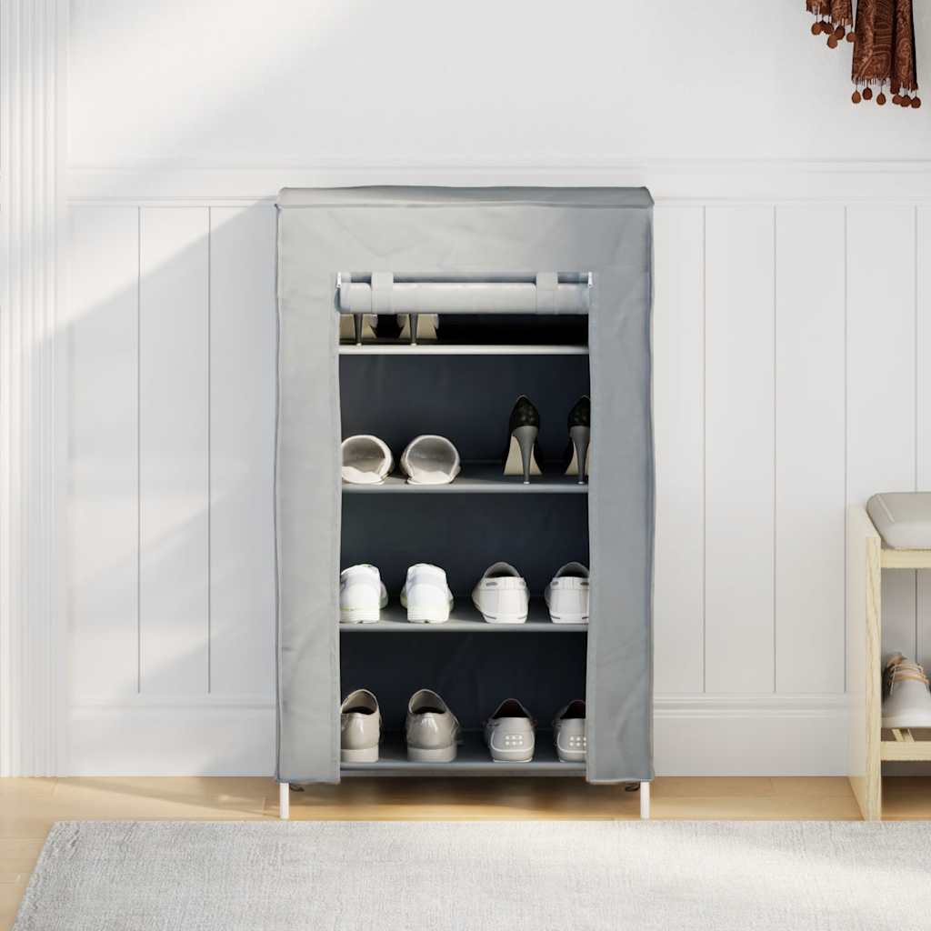 skoskab 60,5x30x97 cm ikke-vævet stof grå