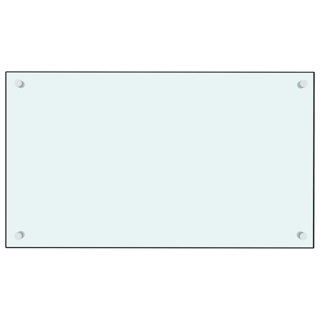 stænkplader 2 stk. 70x40 cm hærdet glas hvid