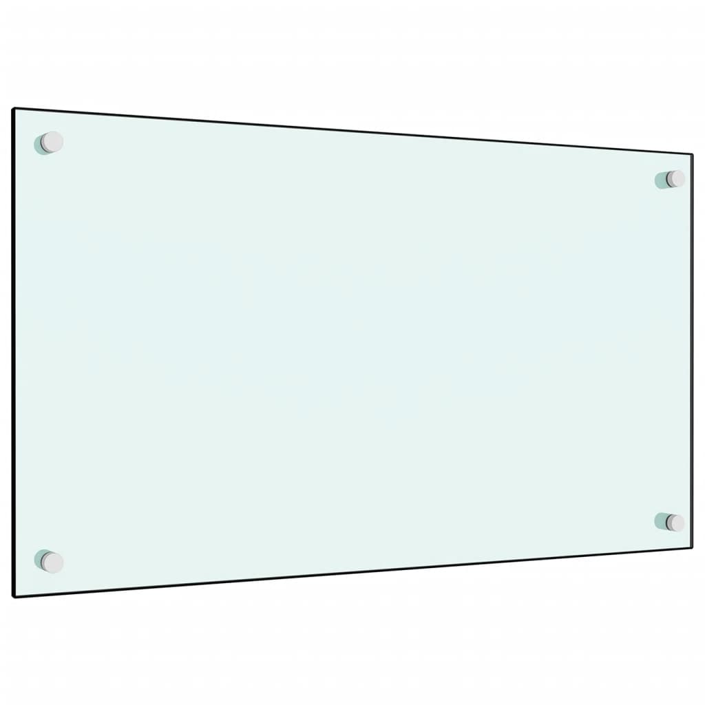 stænkplader 2 stk. 70x40 cm hærdet glas hvid