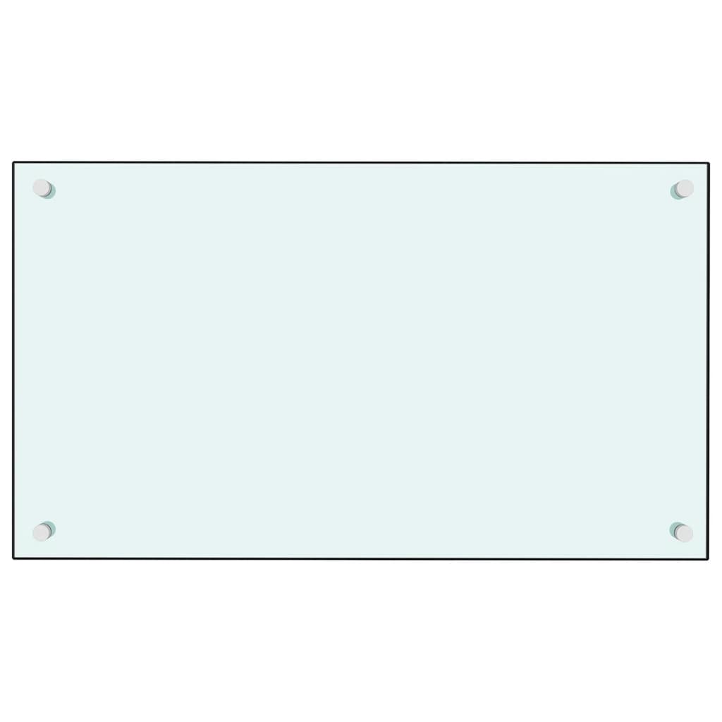 stænkplader 2 stk. 70x60 cm hærdet glas hvid