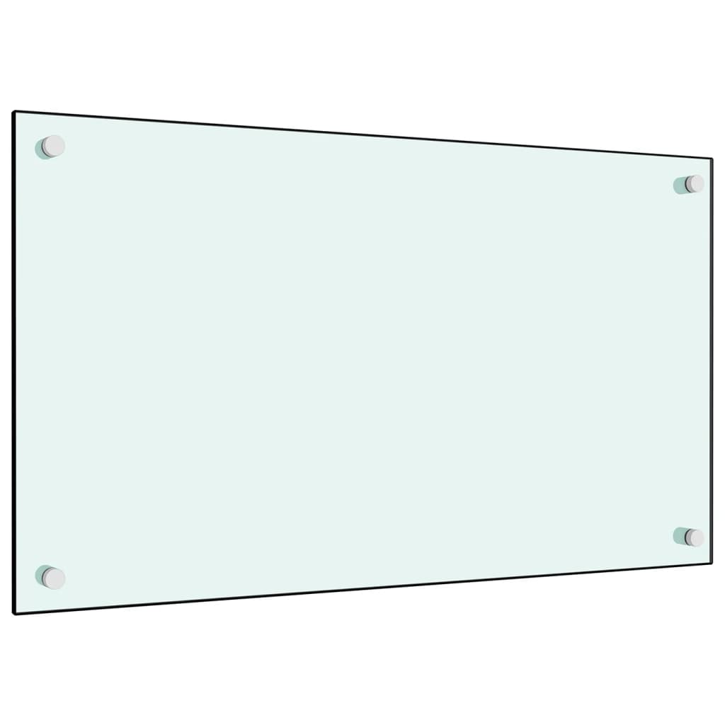 stænkplader 2 stk. 70x60 cm hærdet glas hvid